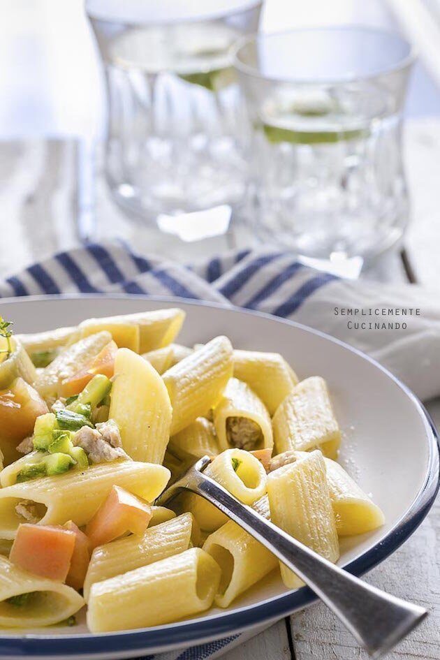 Penne tonno fresco e zucchine