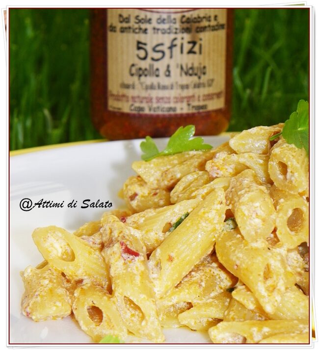 Pennette alla ‘nduja e ricotta