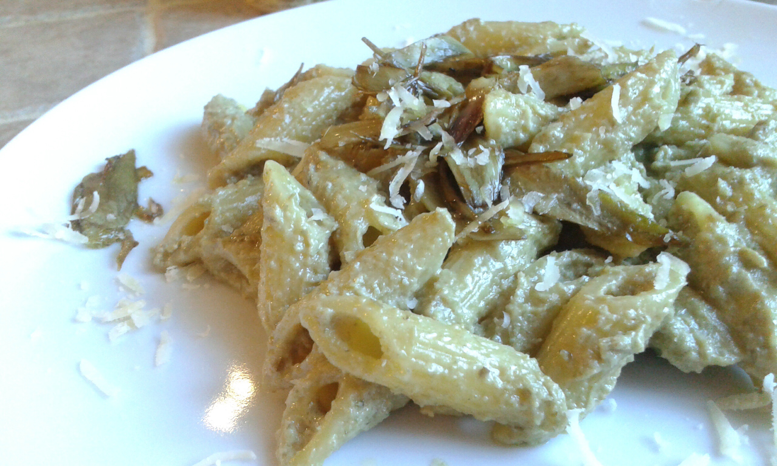 Pennette con crema di carciofi