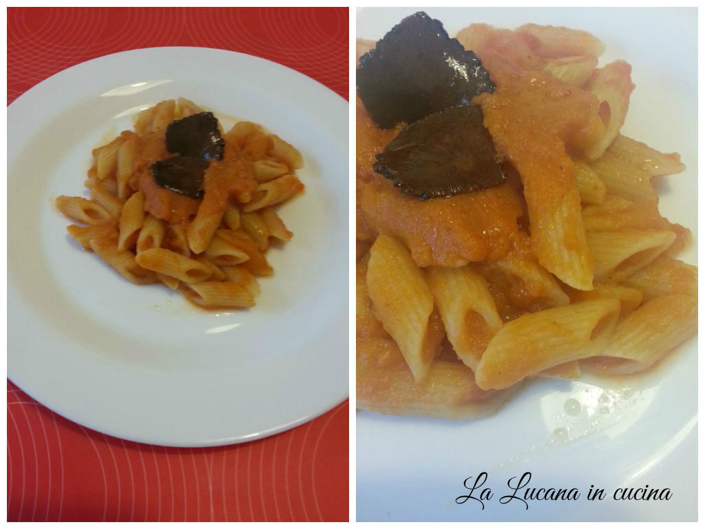 Pennette integrali con zucca e tartufo