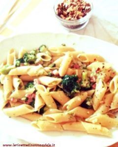 Pennone con broccoli baresi e pancetta