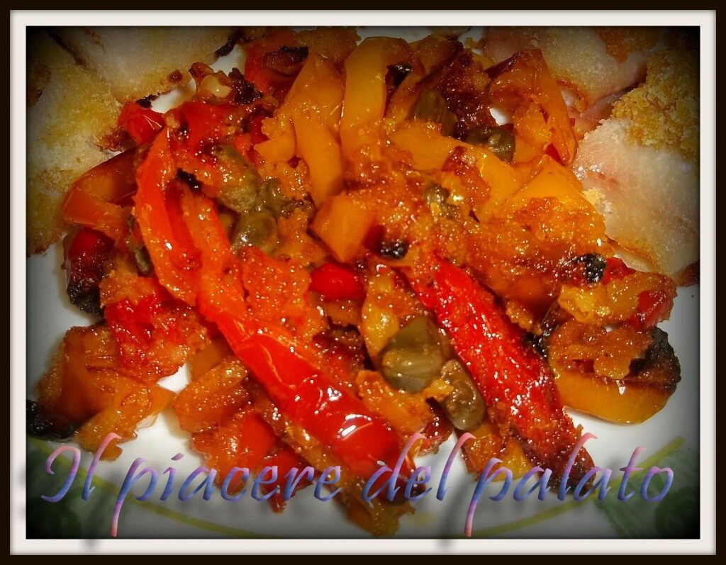 Peperoni al forno coi capperi