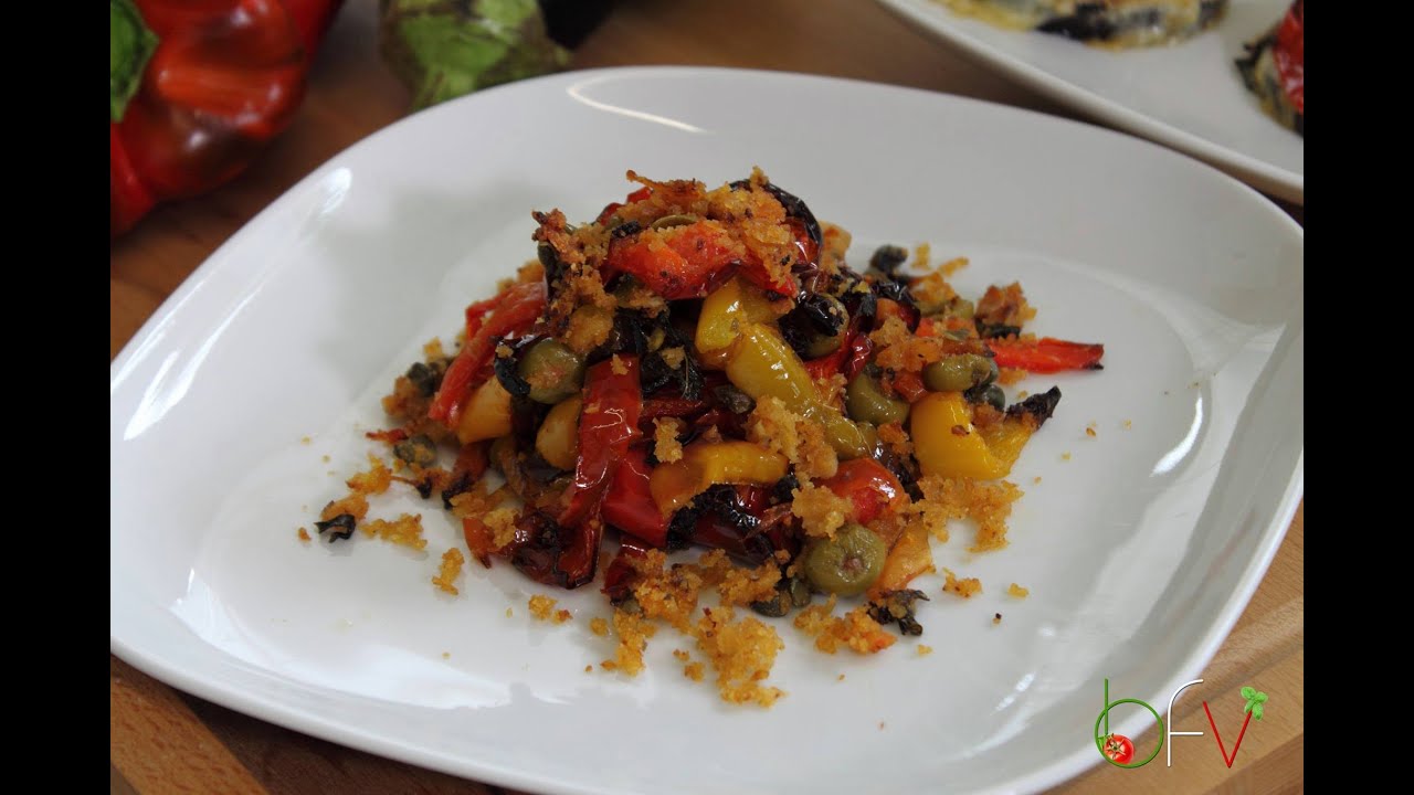 Peperoni al gratin – bruschette di melanzane [videoricetta]