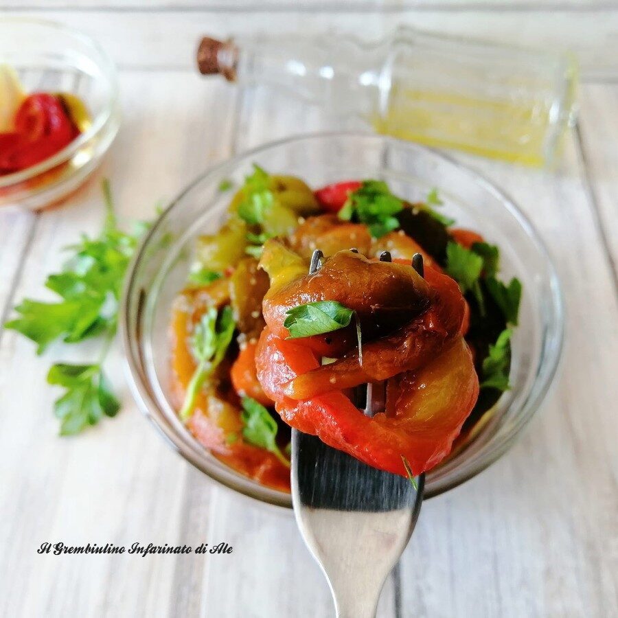 Peperoni arrostiti al forno al limone