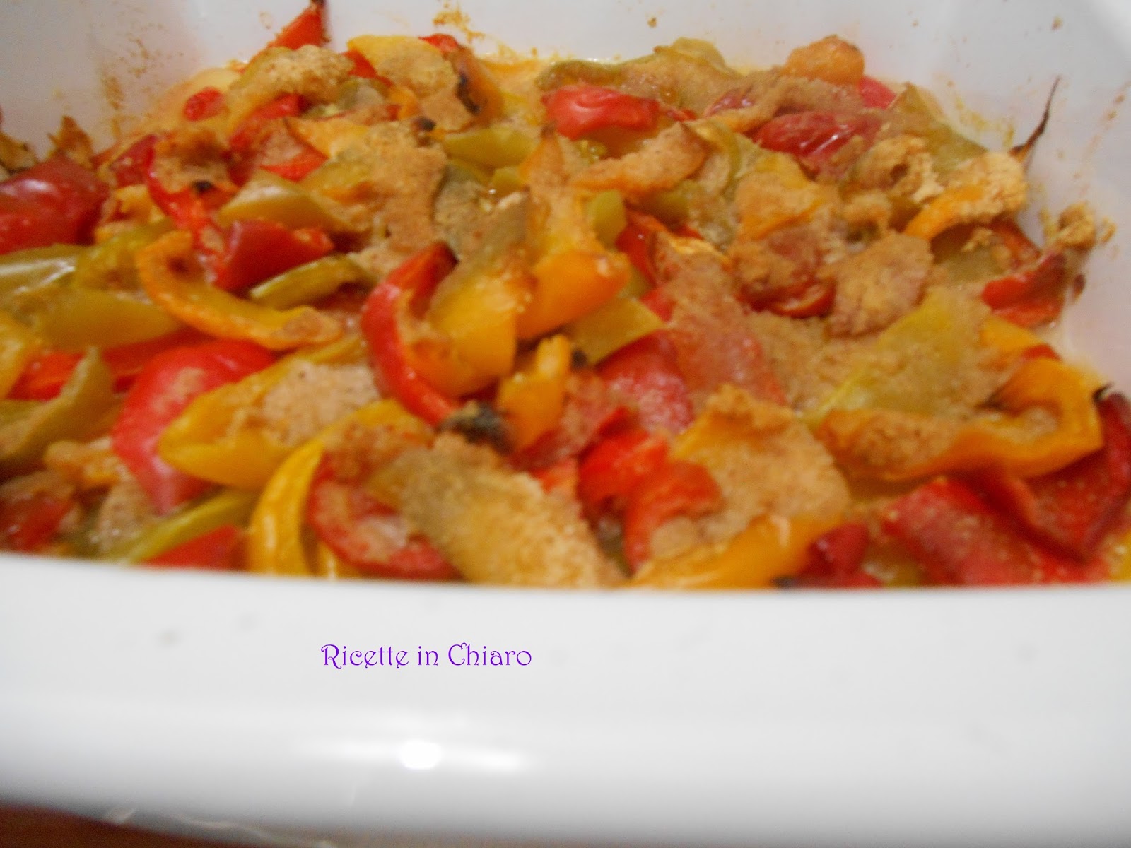 Peperoni gratinati al forno