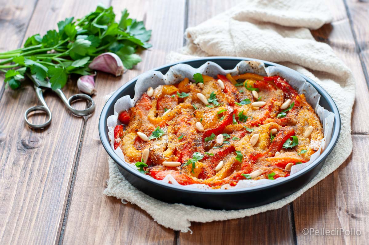 Peperoni gratinati in friggitrice ad aria