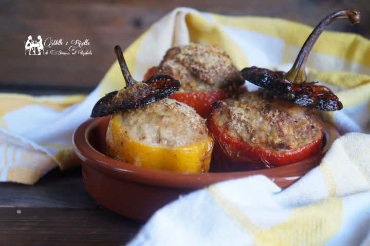 Peperoni ripieni di carne