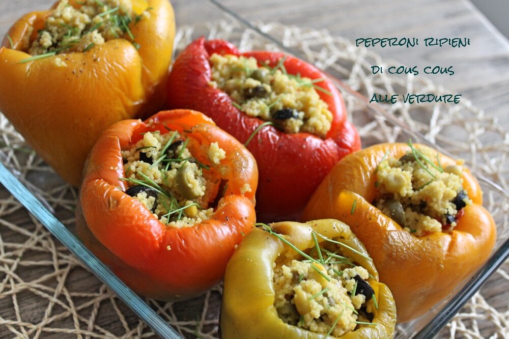 Peperoni ripieni di Cous Cous alle verdure