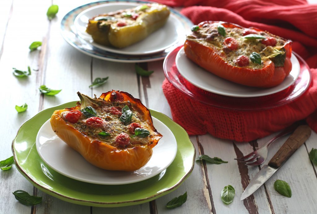 Peperoni ripieni di melanzane – ricetta vegetariana