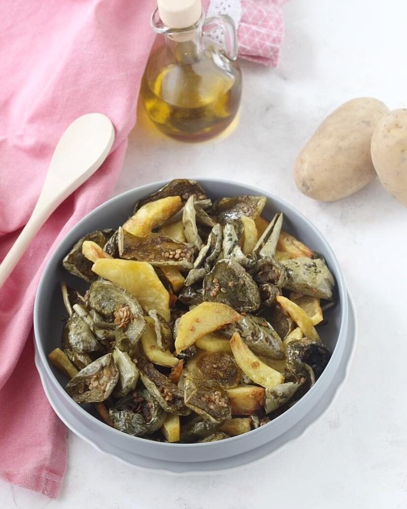Peperoni salati e patate