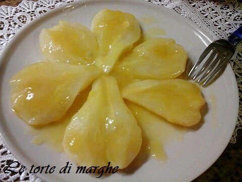 Pere al vino bianco dessert ricetta…..