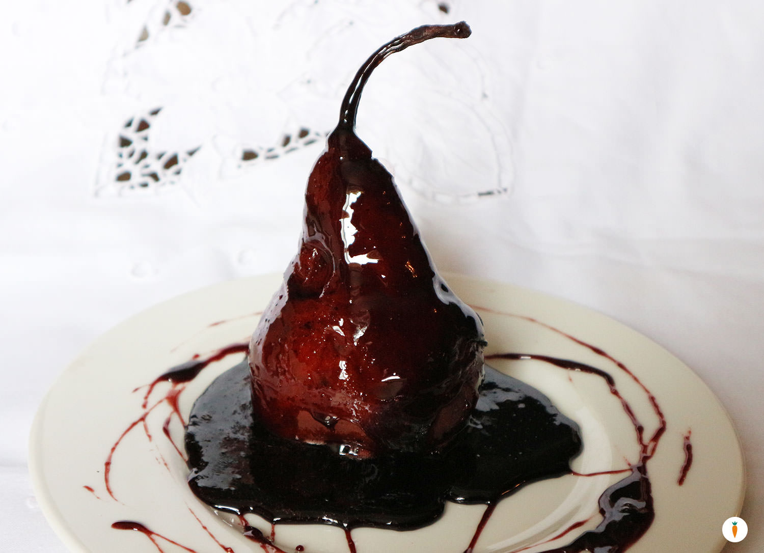 Pere caramellate al lambrusco