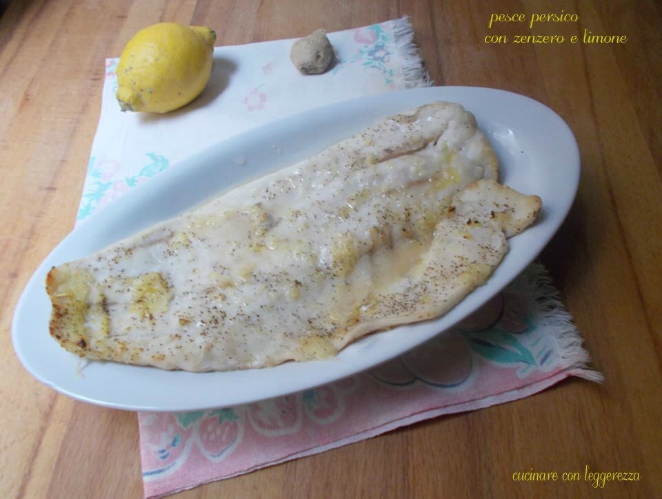 Pesce persico con zenzero e limone