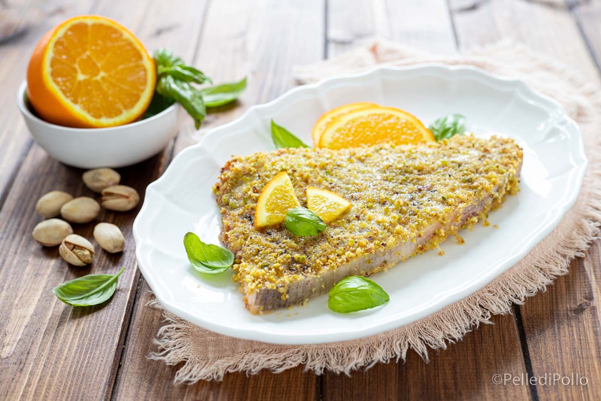 Pesce spada all’arancia e pistacchi