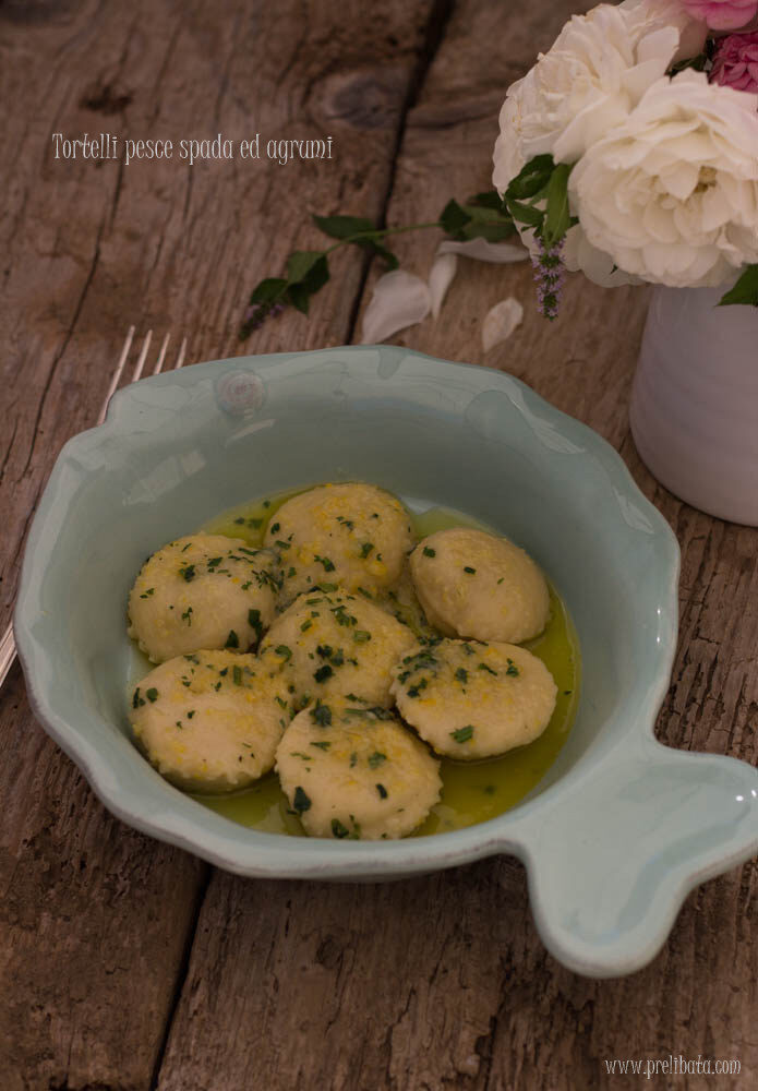 Pesce spada come ripieno di tortelli al profumo di agrumi