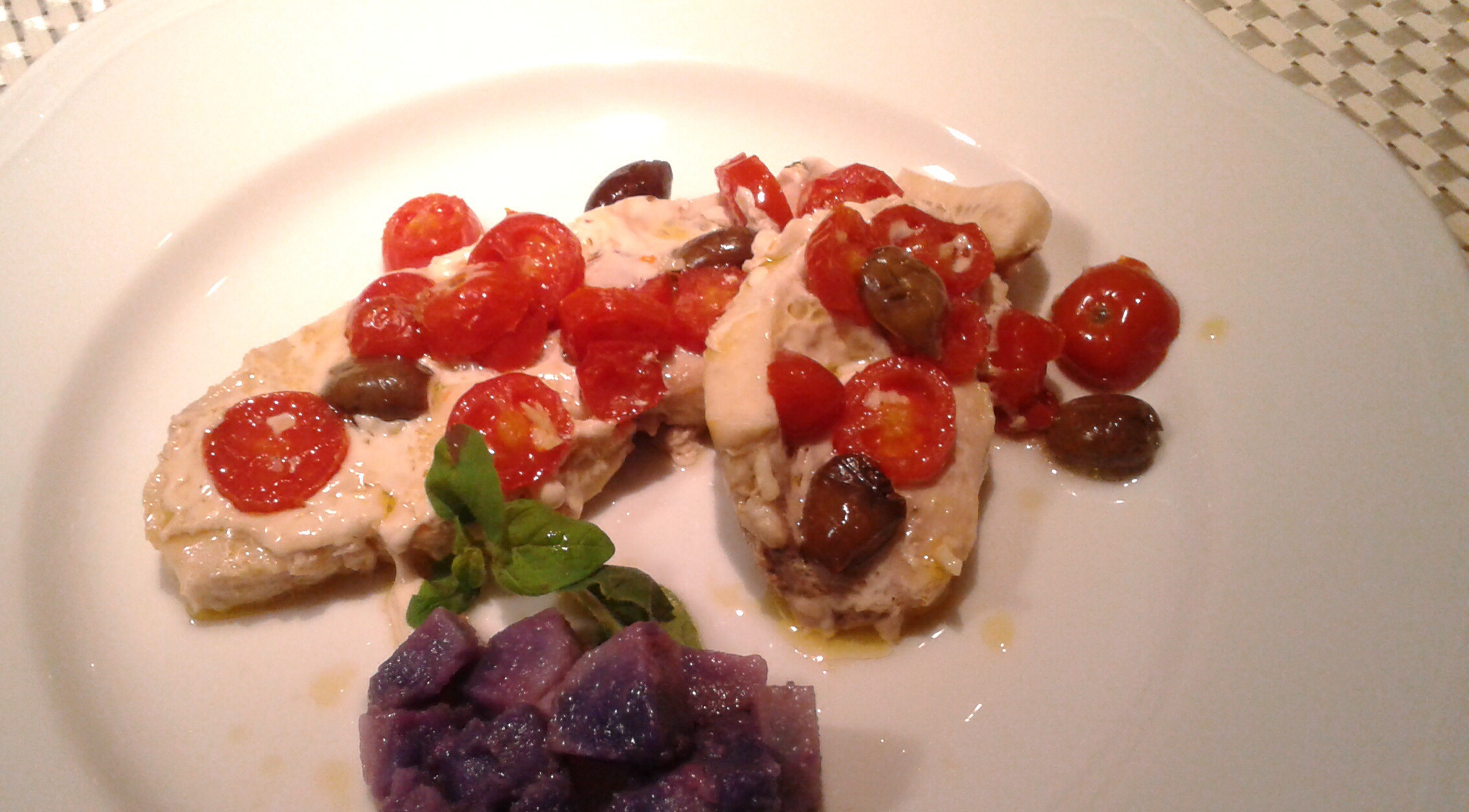 Pesce spada con pomodorini e ‘olio’