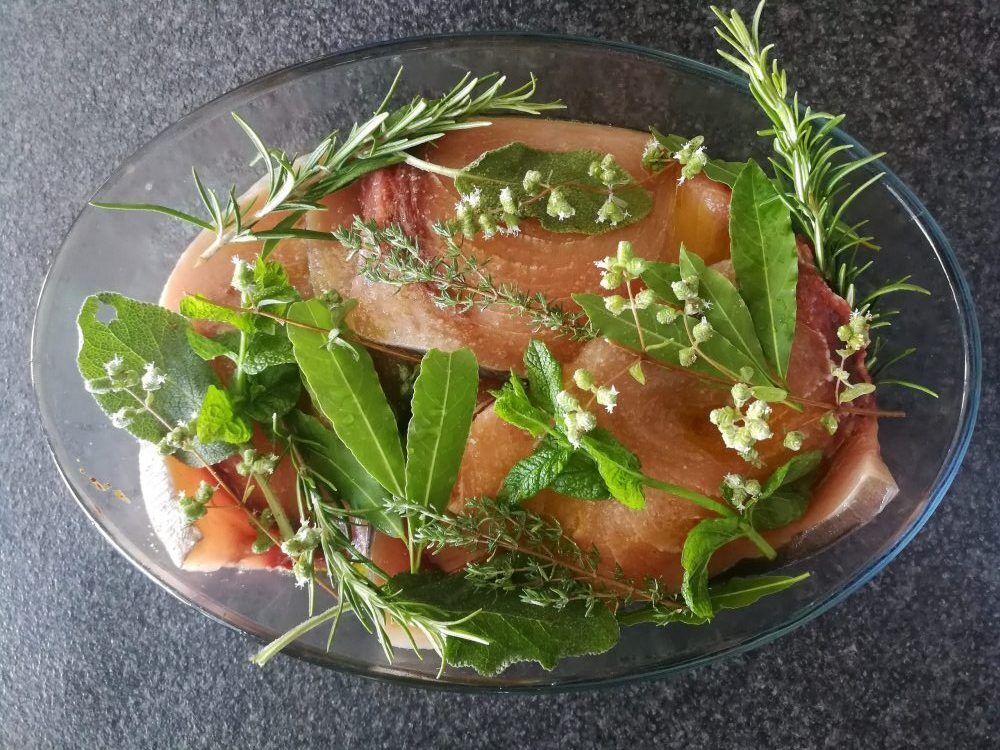 Pesce spada marinato al forno
