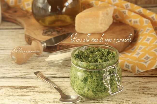 Pesto alle cime di rapa e pistacchi