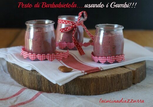 Pesto di barbabietole….usando i gambi!!!