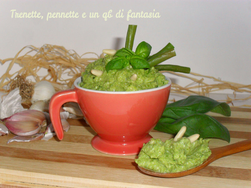 Pesto di fagiolini al profumo di basilico
