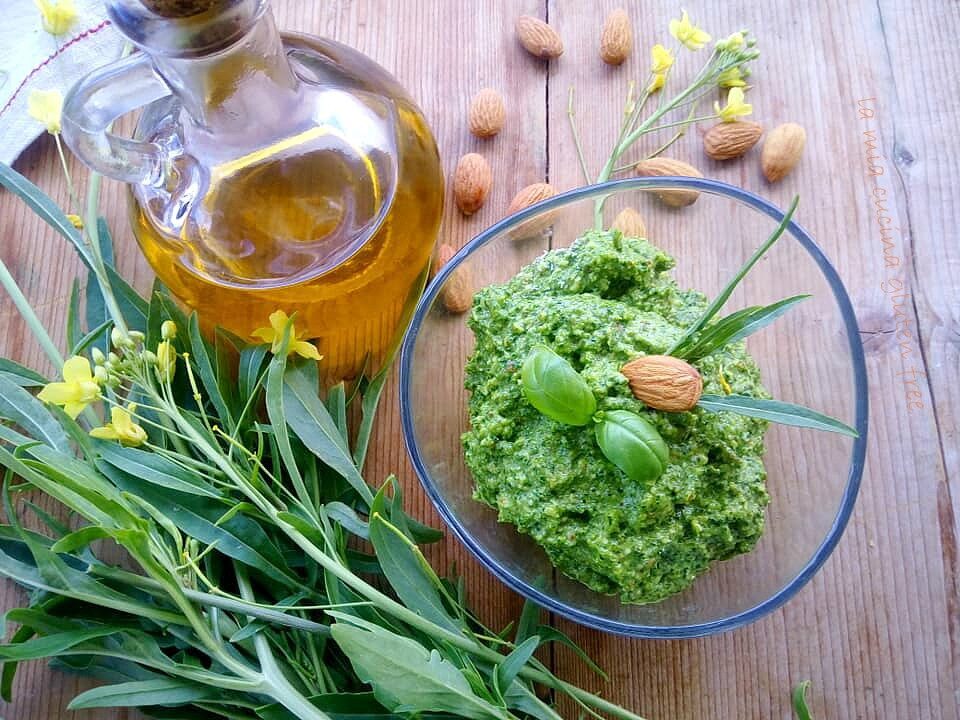 Pesto di rucola basilico e mandorle