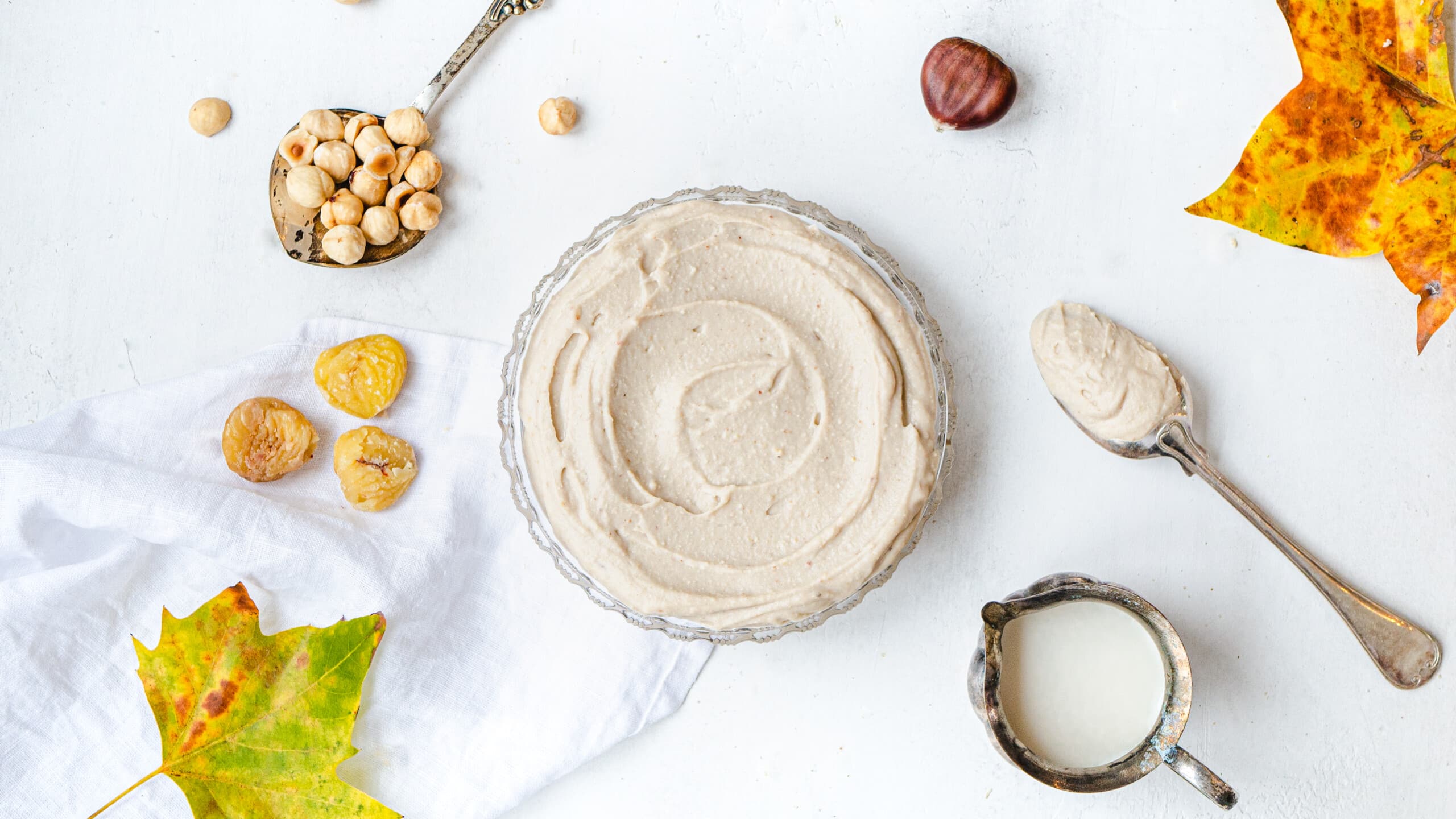 Pesto e crema di castagne e nocciole