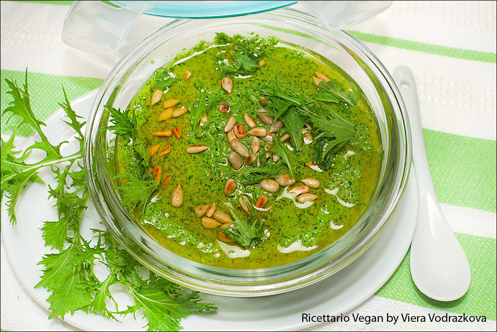 Pesto sfizioso di mizuna senza glutine