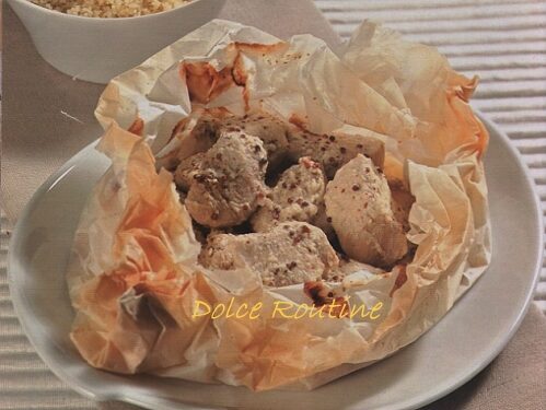 Petti di pollo con yogurt senape e cuscus