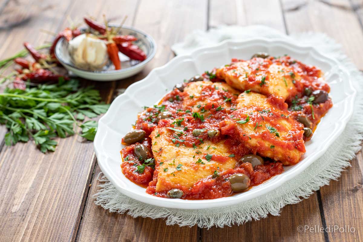 Petto di pollo alla puttanesca