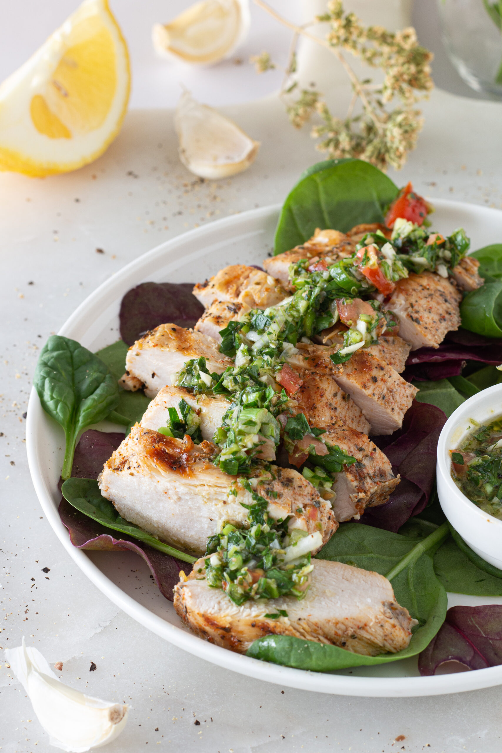 Petto di pollo cbt con salsa chimichurri
