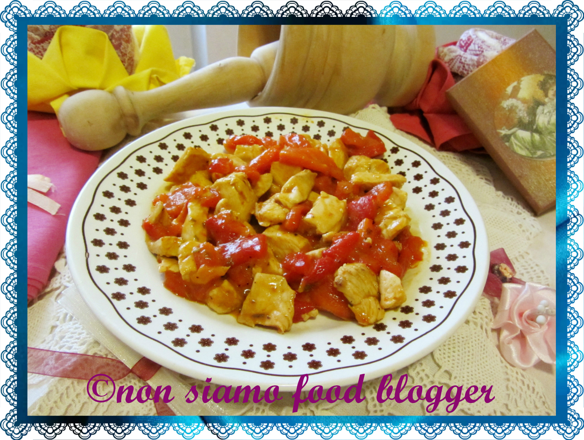 Petto di pollo con i peperoni light