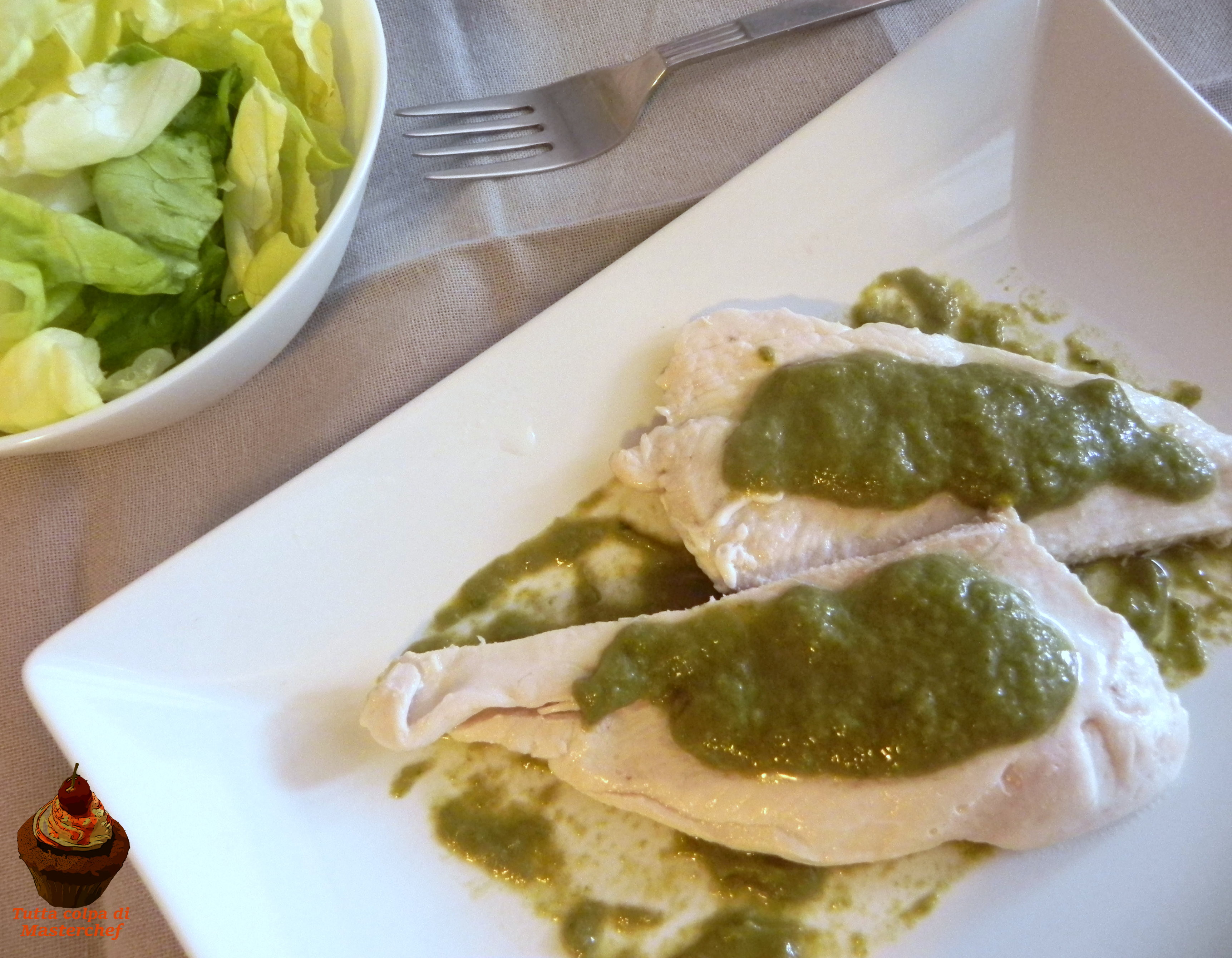 Petto di pollo con salsa verde light