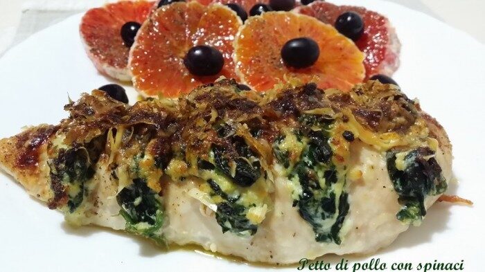 Petto di pollo con spinaci