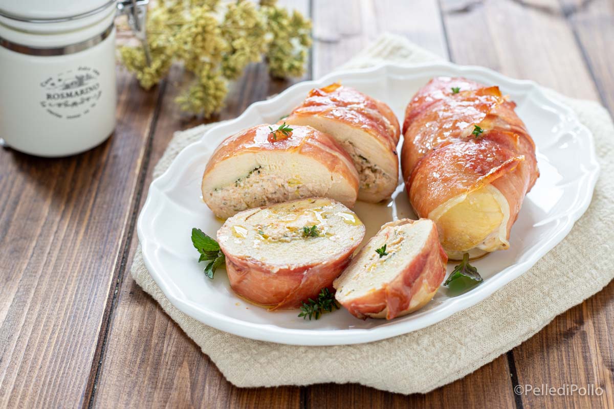 Petto di pollo ripieno al forno