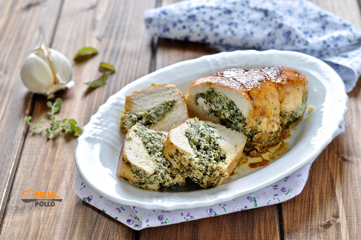 Petto di pollo ripieno con ricotta e spinaci