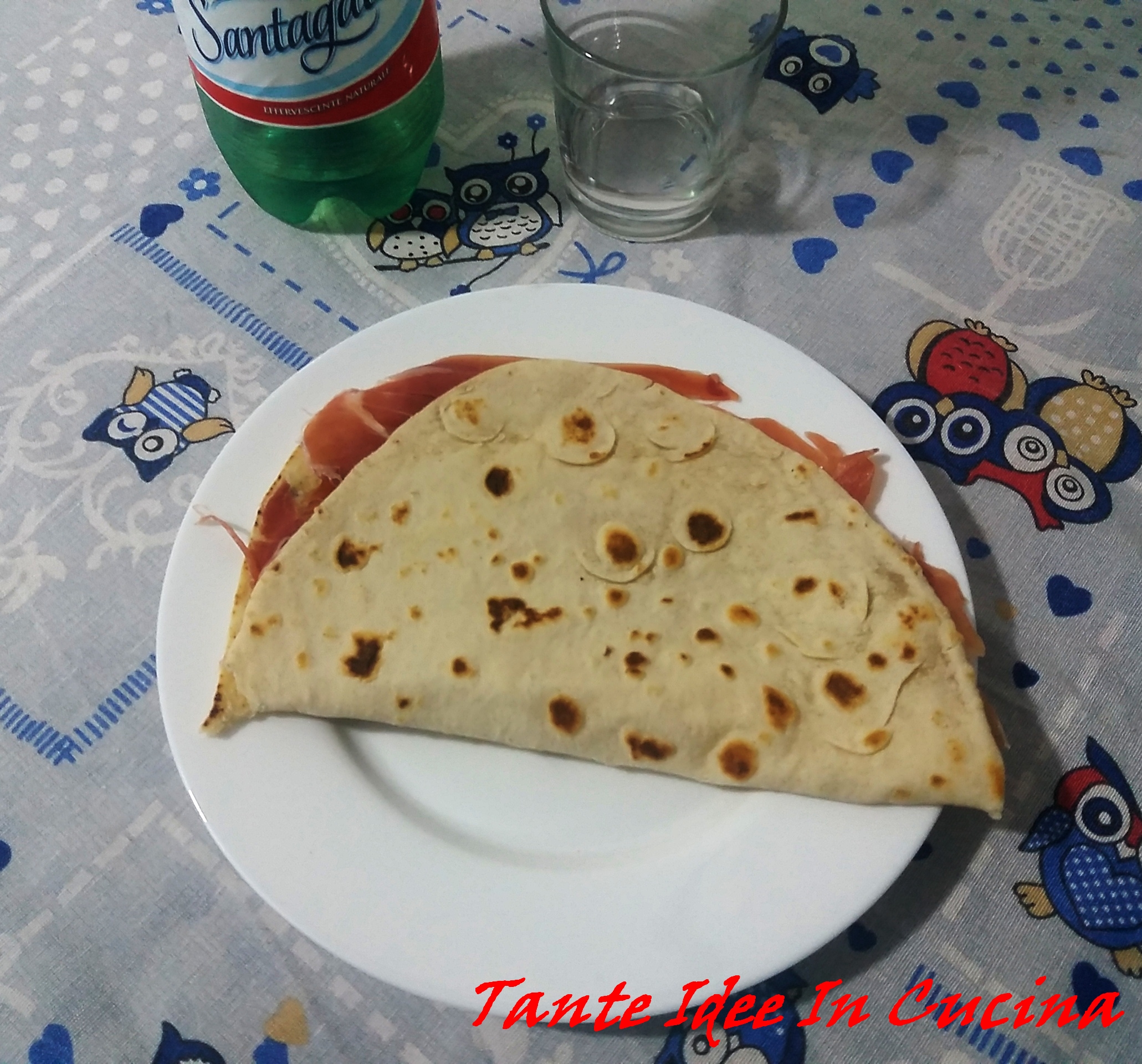Piadina con stracchino e prosciutto crudo