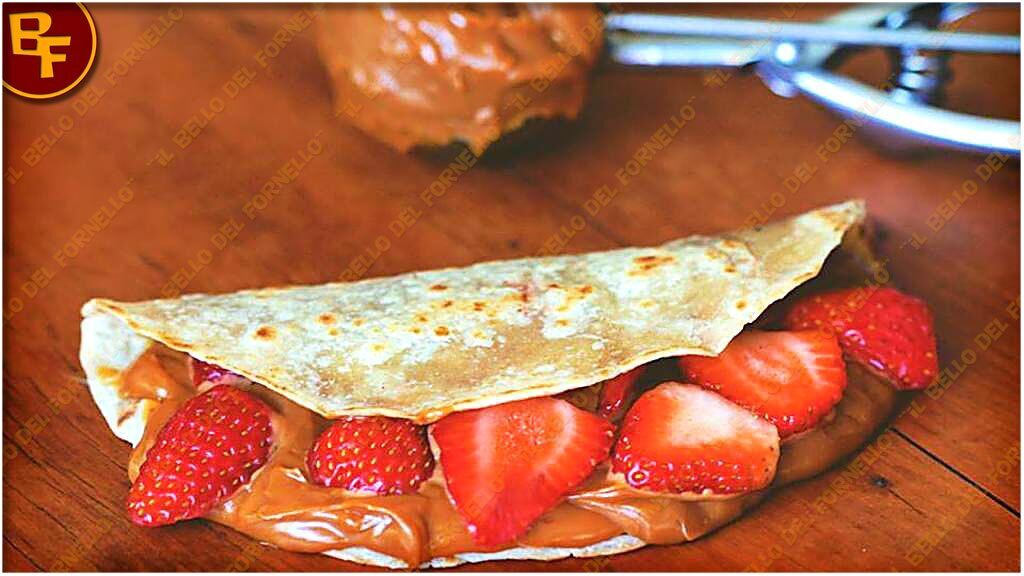 Piadina crema al cioccolato e fragole