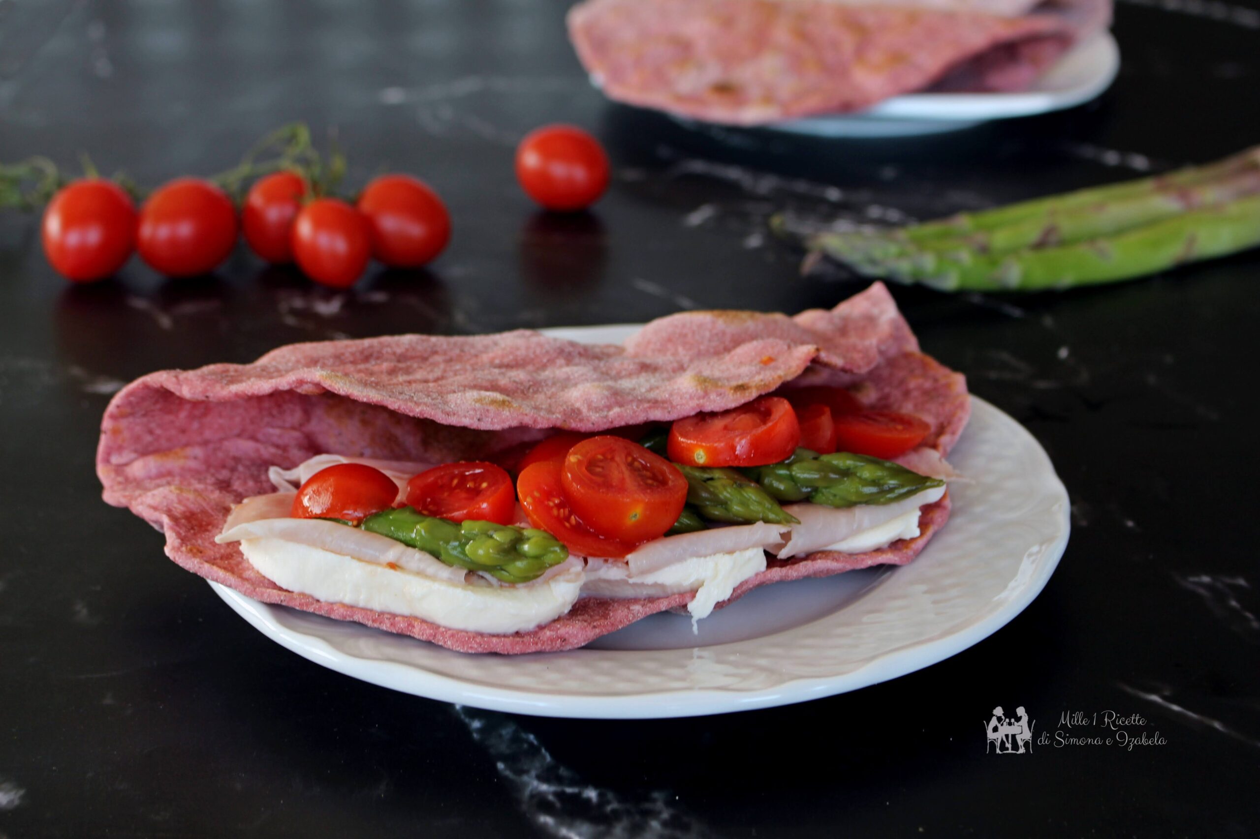 Piadina di barbabietola ricetta fit