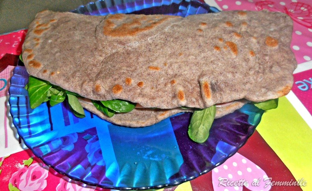 Piadina light, senza latte e senza strutto