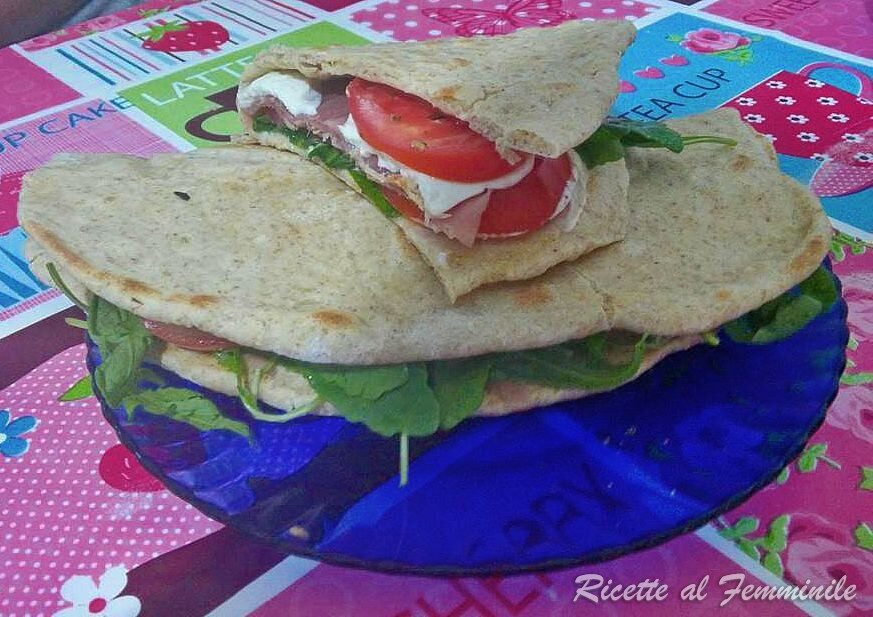 Piadina semintegrale con albume e lievito madre