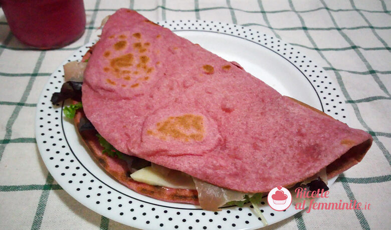 Piadine alla rapa rossa light