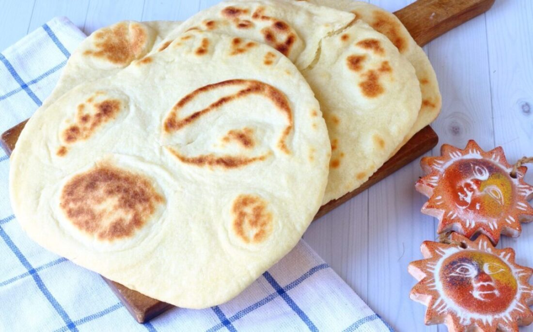 Piadine fatte in casa con olio extravergine di oliva