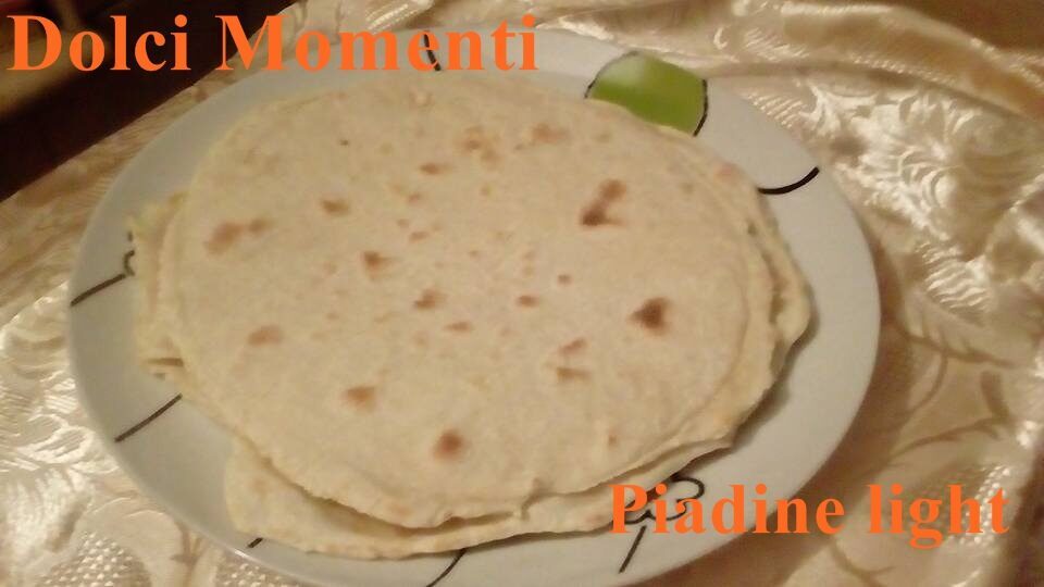 Piadine light senza burro e strutto