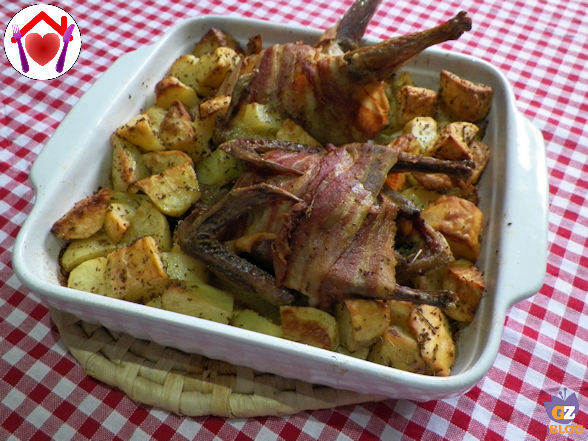 Piccione al forno con pancetta