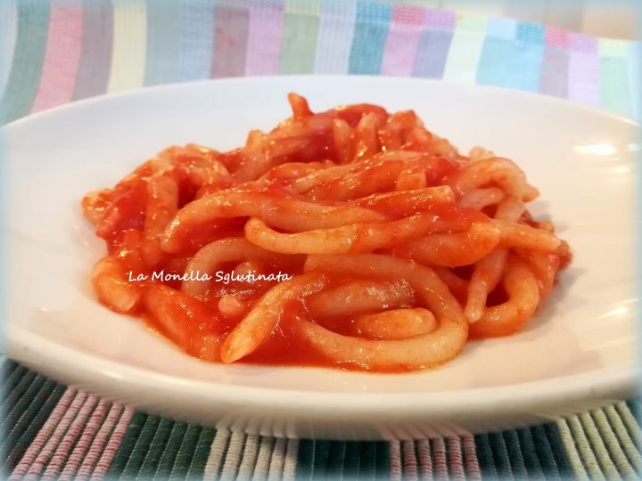 Pici al sugo di aglio senza glutine
