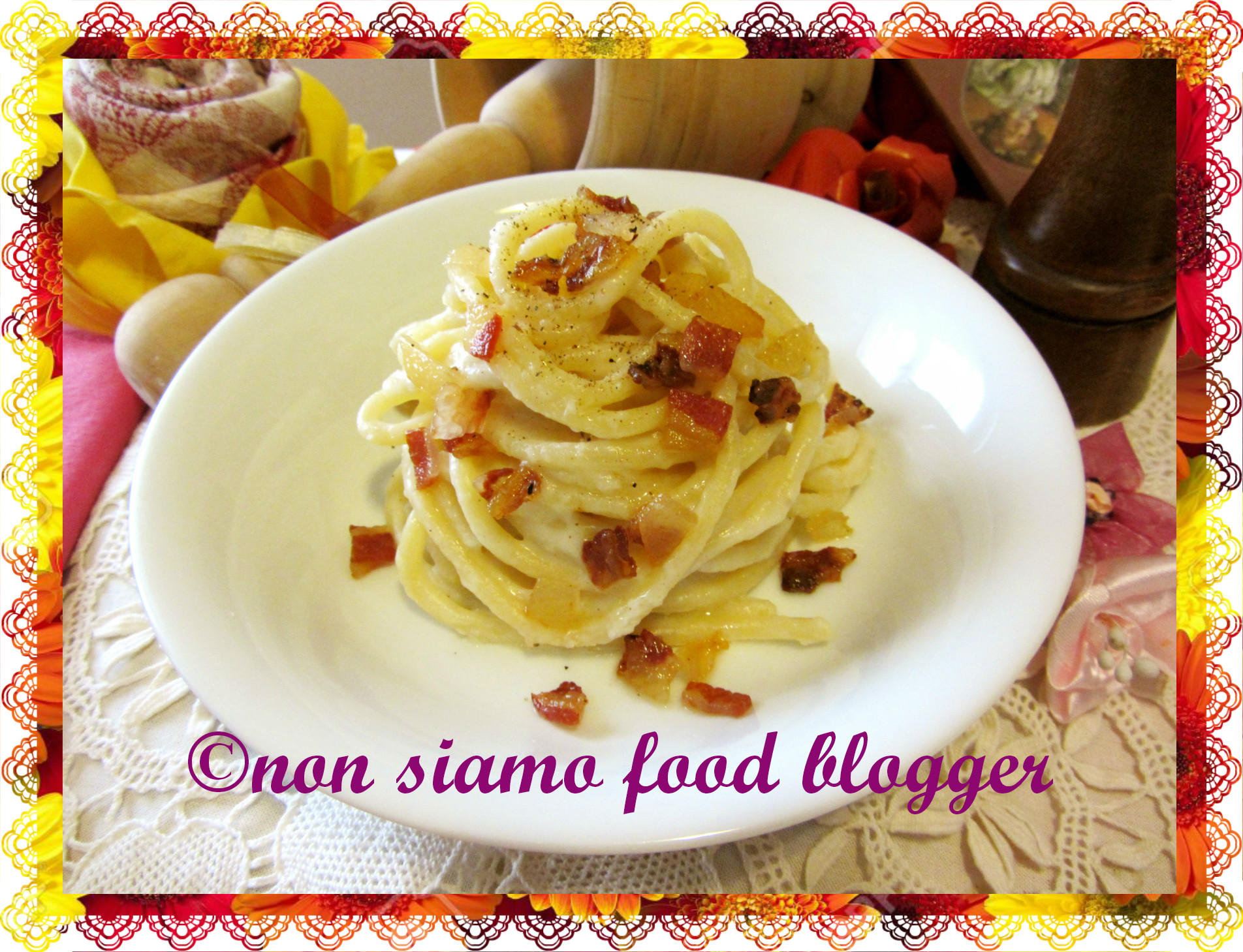 Pici cacio e pepe con guanciale croccante