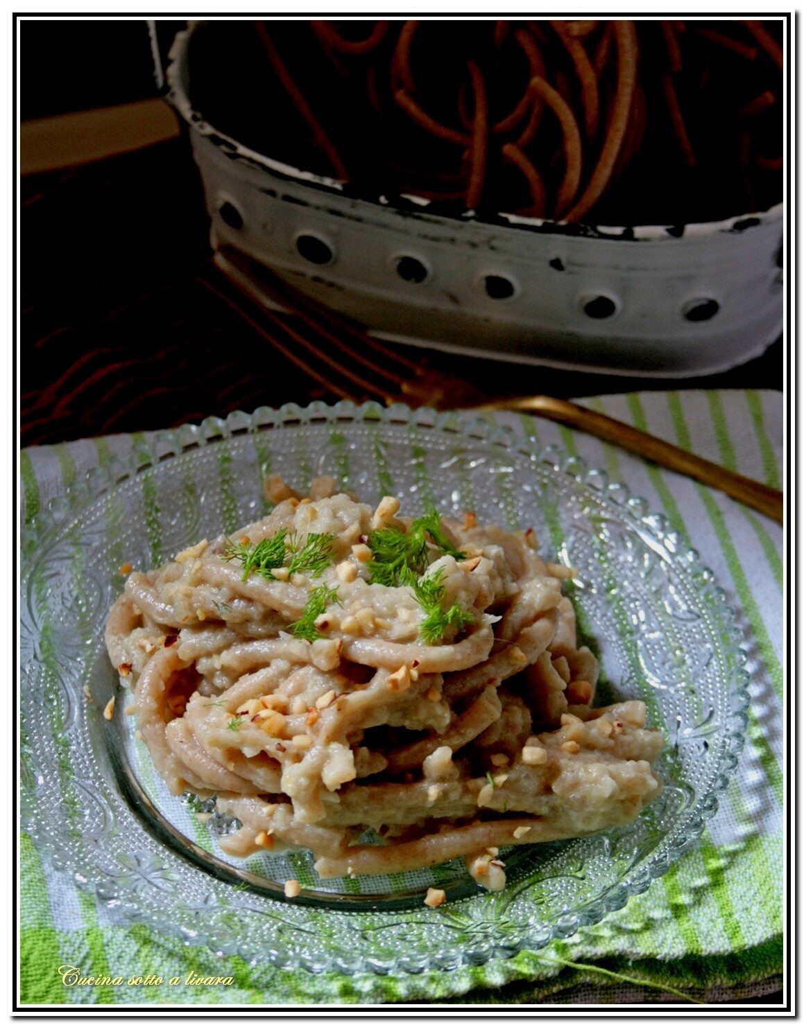 Pici integali con farina senatore cappelli alla crema di finocchi