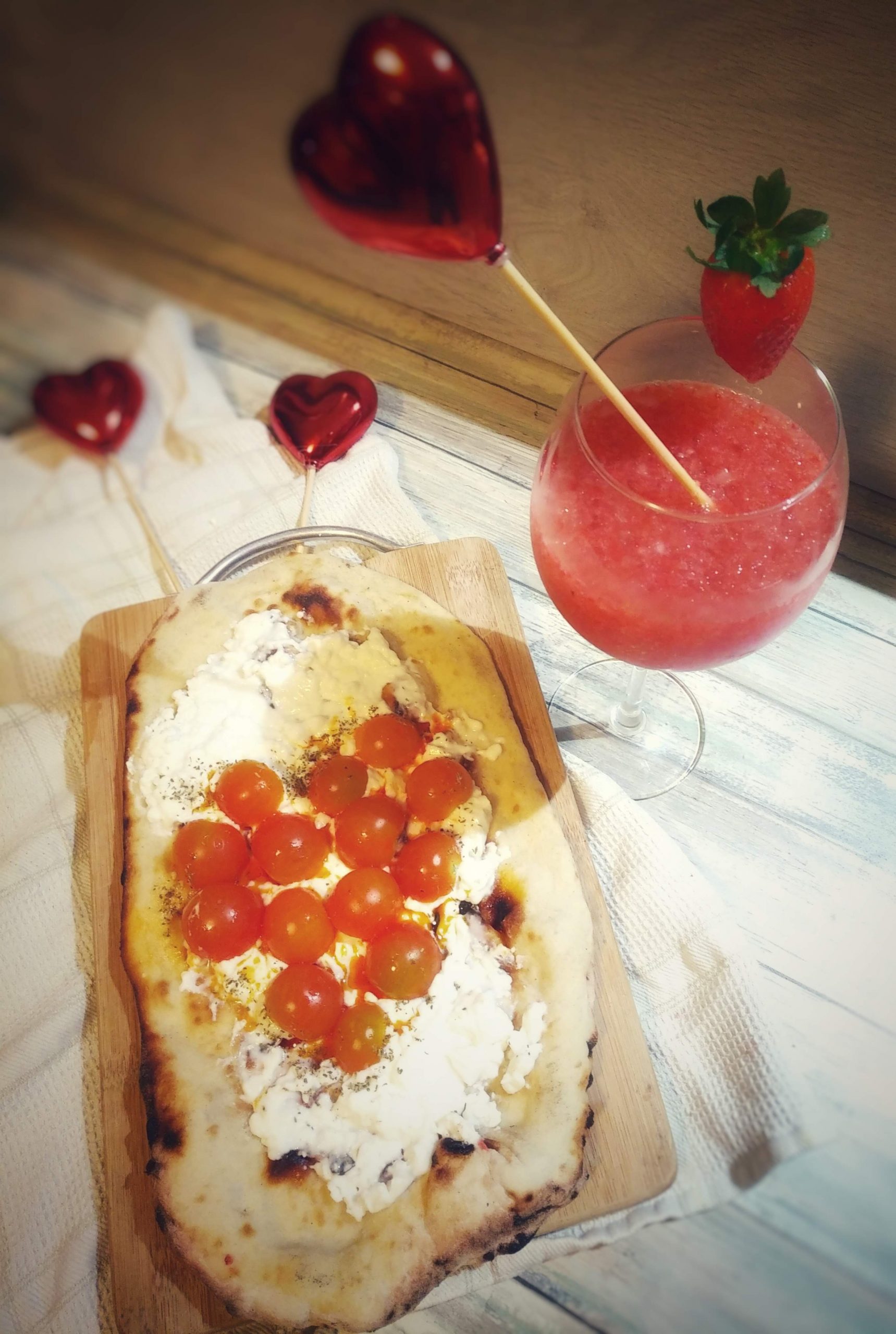 Pinsa di san valentino e daiquiri