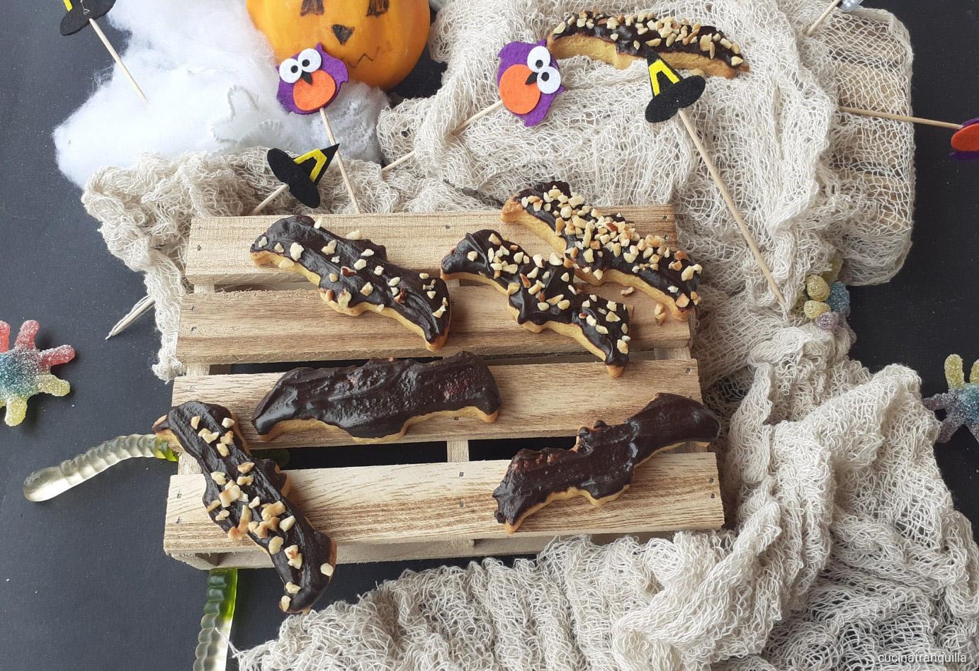 Pipistrelli glassati al cioccolato