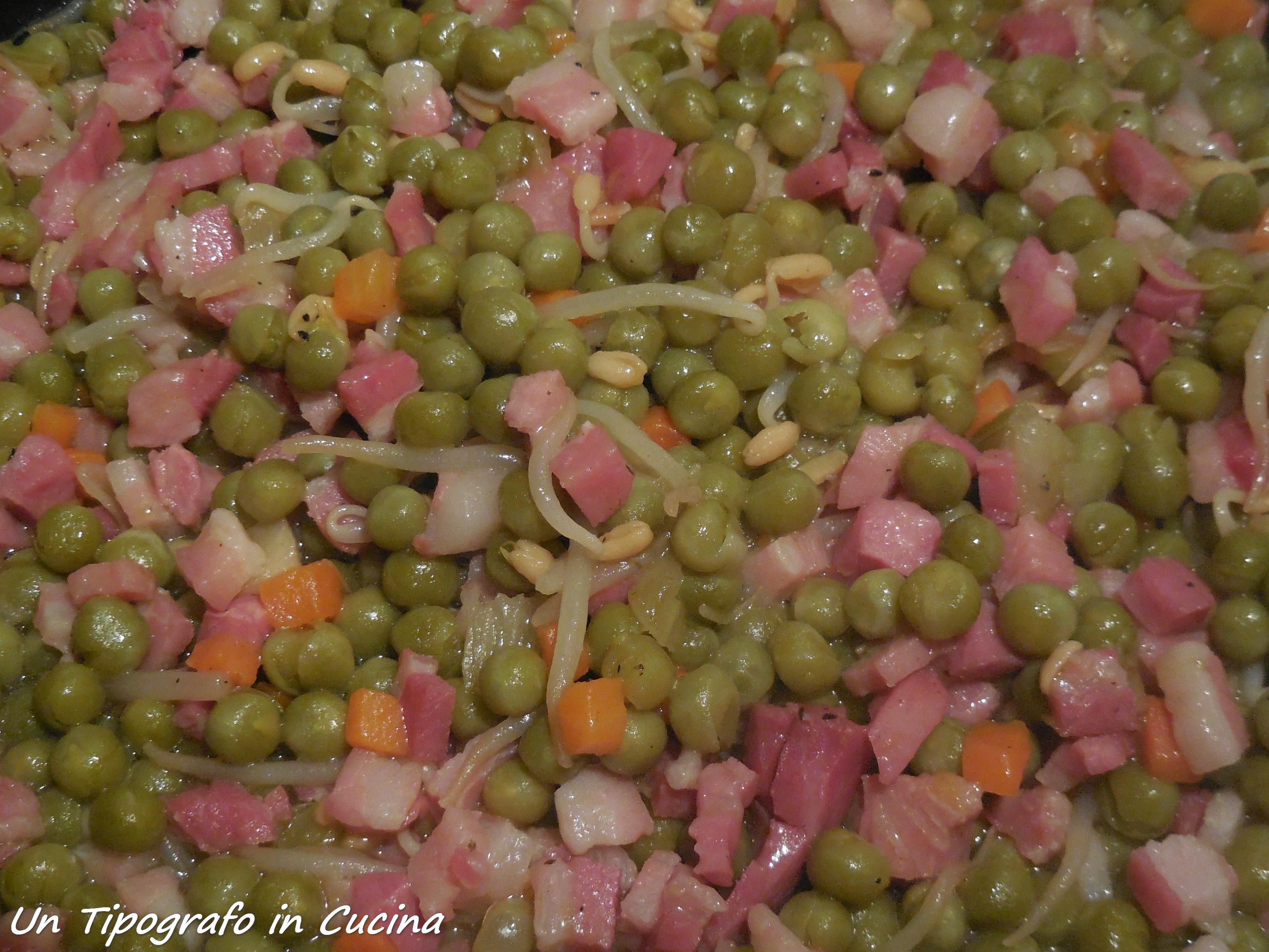 Piselli, prosciutto e germogli di soia…